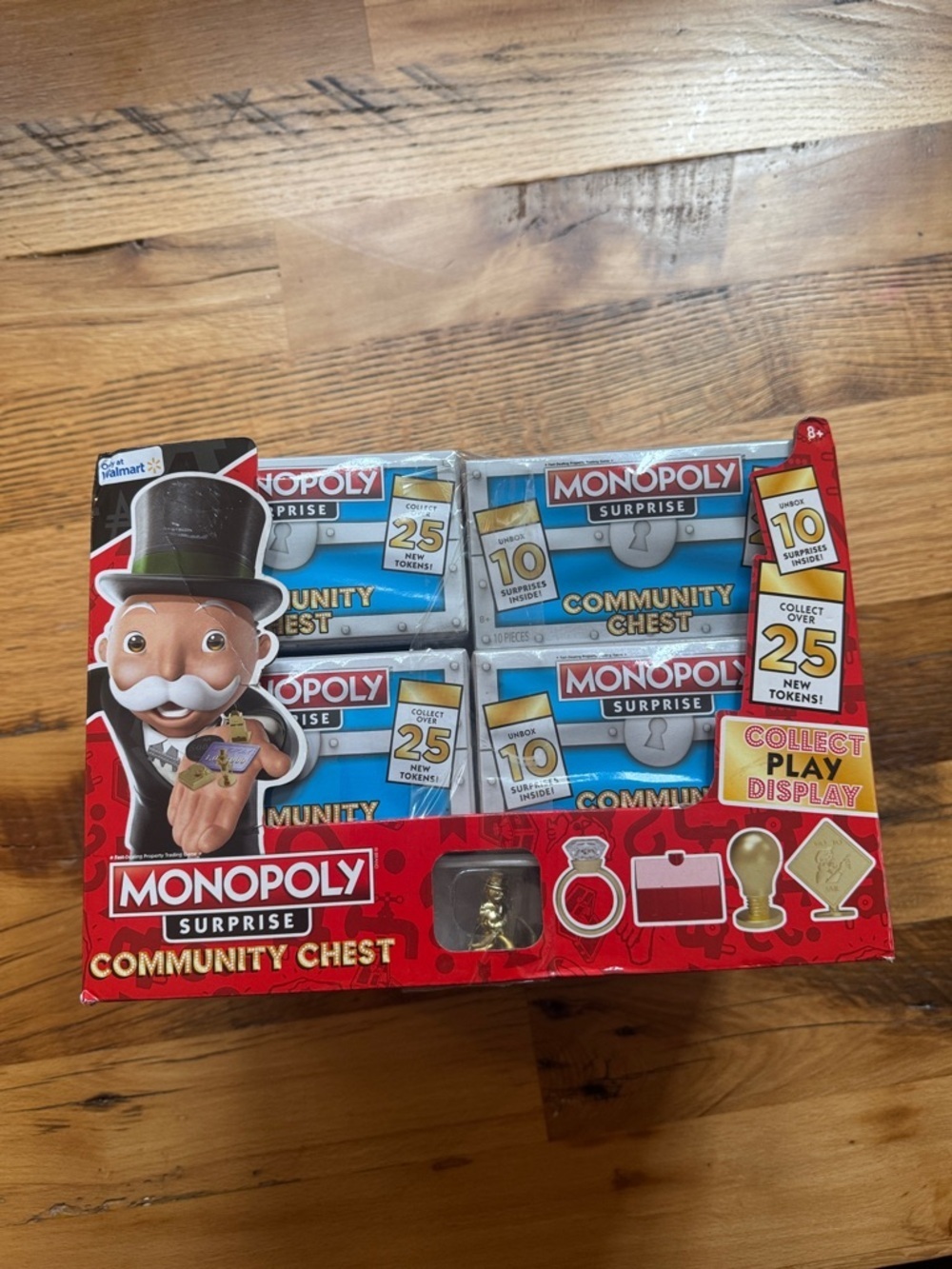 Monopoly Surprise Community Chest Exclusive Tokens 8 total- nwt